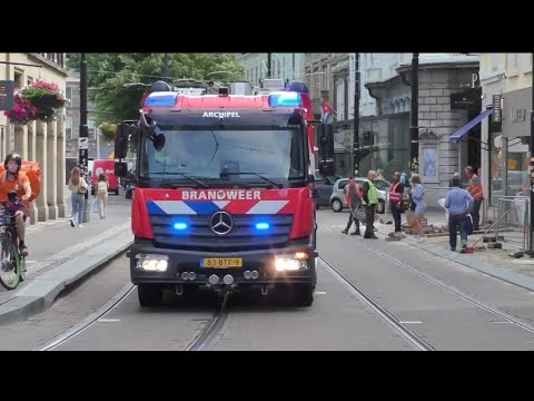 Tankautospuit 15-7230 Archipel met spoed naar een Gaslucht in Den Haag