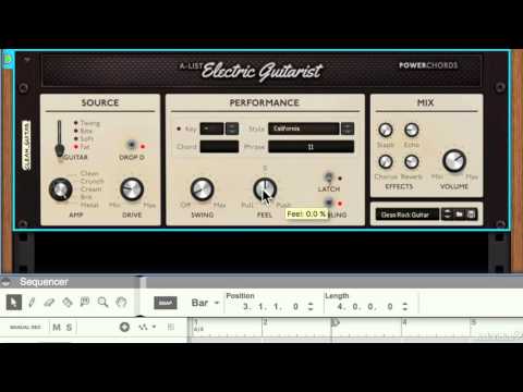 Reason Rack Extensions 101: Backline Rig V2 - Explored - 13. A-List Power Chords Electric Guitarist