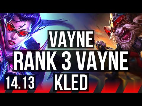 VAYNE vs KLED (TOP) | Rank 3 Vayne, 4/0/2, Rank 12 | NA Challenger | 14.13