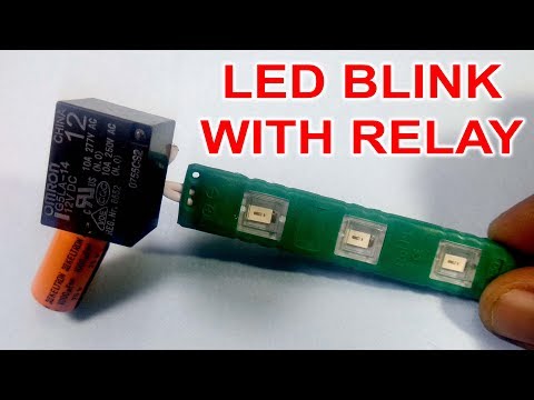 How to make LED Flasher / Blinker / Oscillator using Relay | Without IC