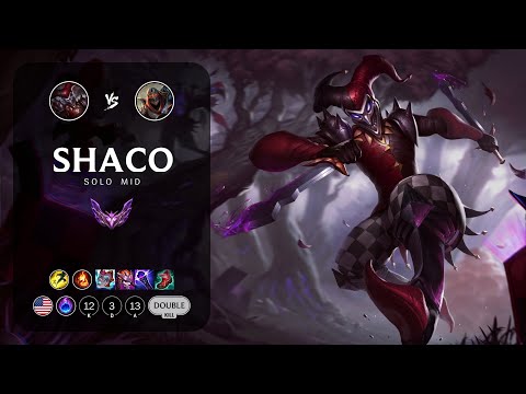 Shaco Mid vs Zed - NA Master Patch 12.23