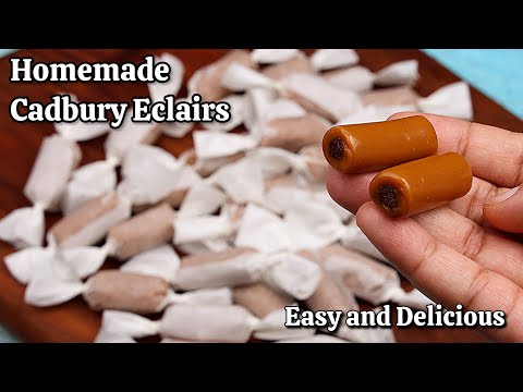 Secret to Perfect Homemade Cadbury Eclairs Candy Recipe | Chewy Caramel Candy with Chocolate filling