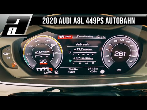 Audi A8L 60tfsi e quattro 0 - 261km/h (449PS, 700Nm) | AUTOBAHN