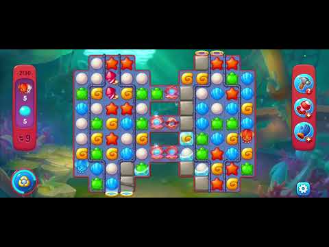 Fishdom gameplay level 2130