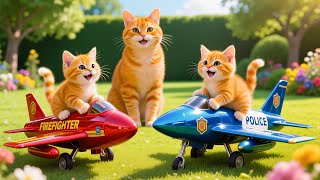 Download lagu Mama Cat Trims Fur on the Farm and Makes Tiger Hat For Kittens At Home🐾🎩🐯 mp3