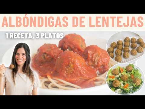 ALBÓNDIGAS DE LENTEJAS Veganas 🍽️ | la receta base para pasta, ensaladas y bowls