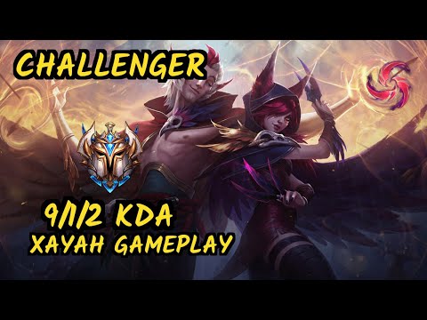 Keith (XAYAH) - 9/1/2 KDA CHALLENGER GAMEPLAY - NA v9.7