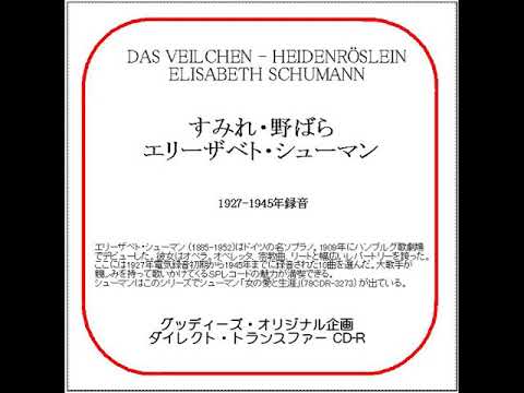 エリーザベト・シューマン/SP復刻音源ダイジェスト/ダイレクト・トランスファーCD-R/グッディーズ - ELISABETH SCHUMANN - DIRECT TRANSFER SERIES