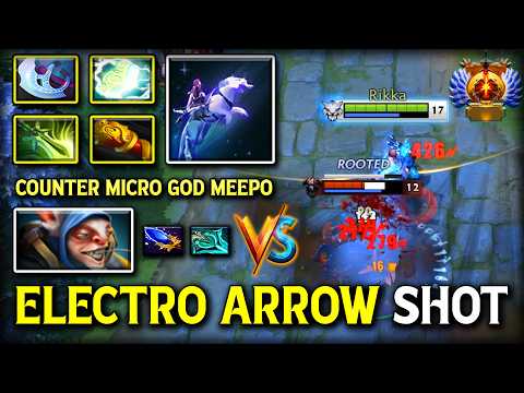ELECTRO ARROW SHOT CARRY Mirana | Crazy Attack Speed Build 100% Hard Counter Micro GOD Meepo DotA 2