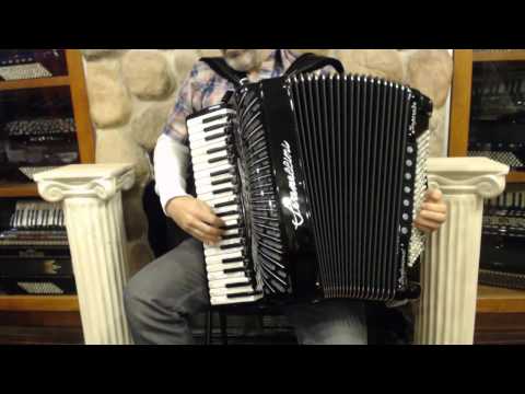 SERIMPBK - Black Serenellini Imperator Professional Piano Accordion 41 120 LMMH $6995