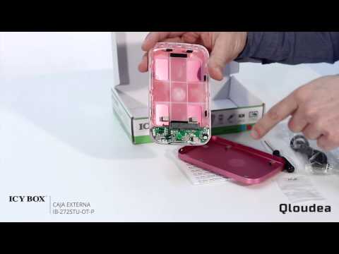IcyBox IB-272StU-OT Pink - Caja externa 2.5" botón BackUp - USB2.0
