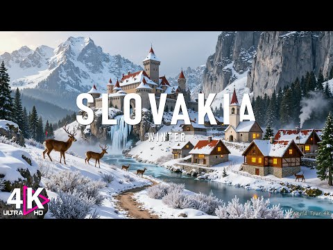 Winter in Slovakia 4K ❄️ Majestic Snowy Peaks, Cozy Villages & Enchanting Frozen Landscapes