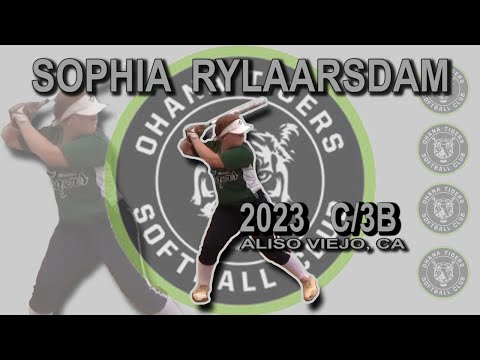 2023 Sophia Rylaarsdam Third Base Softball Skills Video Ohana Tigers Estrada/Todoroki