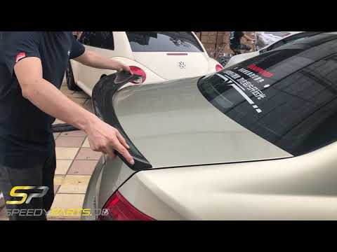 SpeedyParts.de - Carbon Fiber Spoiler - Mercedes Benz C Class W204 Sedan - Installation - pz104
