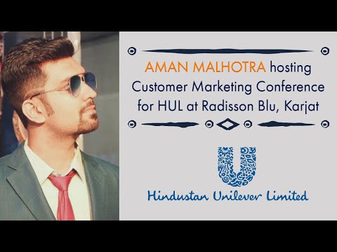 Aman Malhotra hosting Customer Marketing Conference for Hindustan Unilever Limited