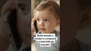 Bebê atende o celular e a resposta é a mais fofa do mundo! 🥹💛