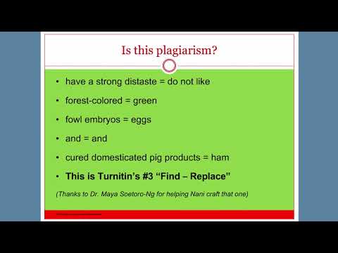 Understanding Plagiarism with Help from Dr Seuss