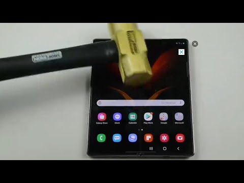 Samsung Galaxy Fold 2 5G Hammer + Knife & Bend Test Durability