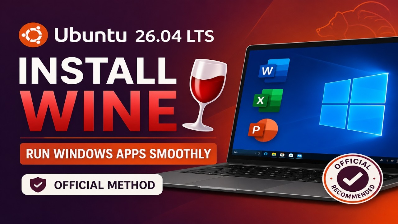 Install Wine on Ubuntu 26.04 LTS — Run Windows Apps Smoothly (Official Method)