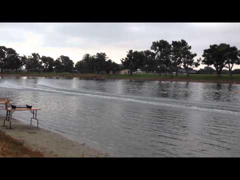 2014 San Diego Cup RC Boat Race Cracker Box Boat Flips