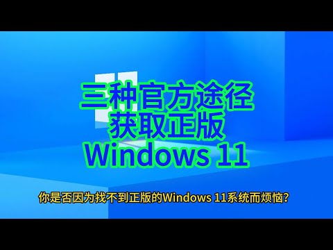 正版 Windows11 轻松下载！三种方法全攻略