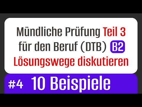 Discussing possible solutions – 10 examples for the B2 Beruf - TELC exam