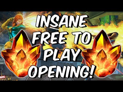 Double 4 Star Crystal Opening - Insane Free To Play Luck! - Marvel Contest Of Champions