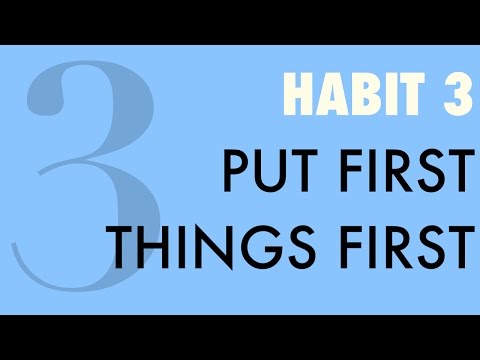 Habit #3: Put First Things First