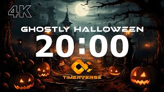20 Minute Ghostly Halloween Timer with Alarm 🎃| #Halloween #SpookyTimer #HalloweenCountdown #Spooky