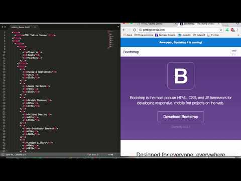 HTML Tables Tutorial: Bootstrap (Part 1/3)