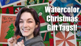 Watercolor Christmas Gift Tags - Simple Paintings for Gift Tags