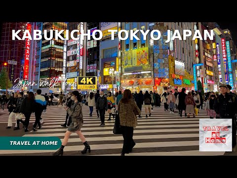 [4KHDR]Japan 4k walk 2022 | Travel at home Night Walk in Kabukicho Red light district in tokyo Japan