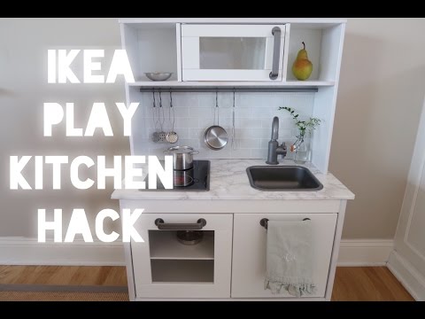 Part of a video titled MODERN IKEA PLAY KITCHEN HACK! - YouTube