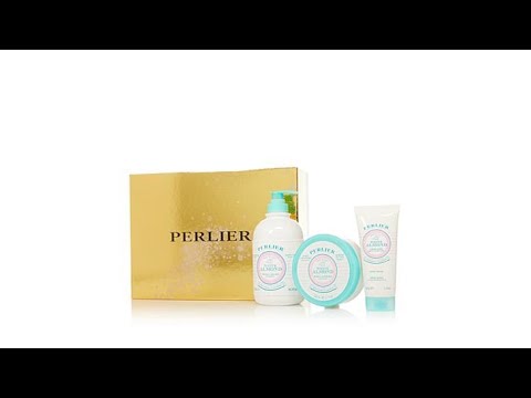 Perlier White Almond 3piece Bath and Body Set with Box