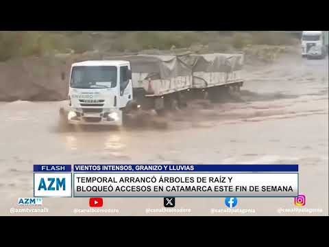 Temporal arrancó árboles de raíz y bloqueó accesos en Catamarca este fin de semana