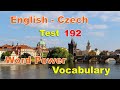 English Czech Vocabulary Word Power Test 192