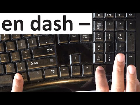 How to type en dash (–) in keyboard