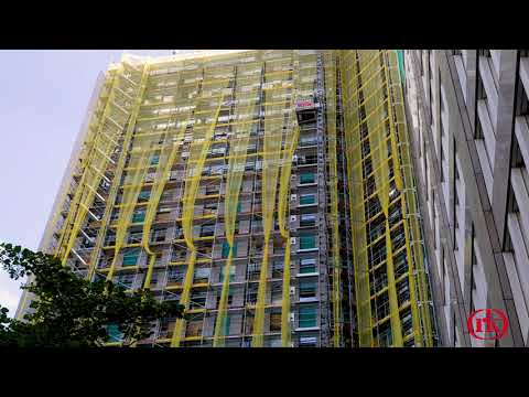 Kundenauftrag: Gerüstschutznetz-Montage in Düsseldorf