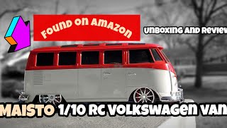 MAISTO LOW RIDER Custom 1/10 RC Volkswagen Van Samba... Unboxing and review.