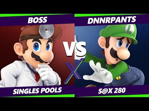 S@X 280 Smash Ultimate -  Boss (Dr. Mario) Vs.  DnnrPants (Luigi) - SSBU Singles Pools