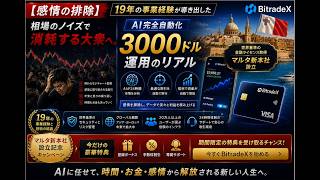 【感情の排除】相場のノイズで消耗する大衆へ。19年の事業経験が導き出したAI完全自動化「3000ドル運用」のリアルとマルタ新本社