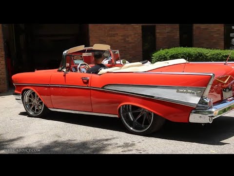 24-Inch Wheels on a 1957 Chevrolet Bel Air Convertible