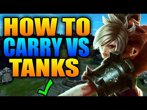 How to Smash Lane vs TANKS! (BEST WAY!) - SEASON 10 RIVEN TOP GAMEPLAY - League of Legends