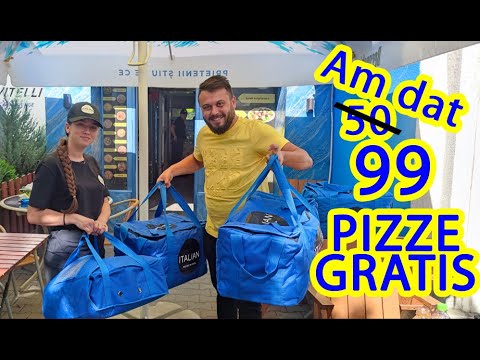 Am dat 99 de pizze GRATUIT in Vaslui!