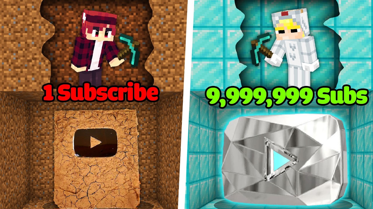 Tô Gà Thử Thách Đào Kho Báu Youtube Trong Minecraft Thumbnail