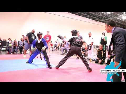 Dwight Bargainer v Quinn Purdy - Men's Team Sparring - 2015 NA Int'l Karate Championships