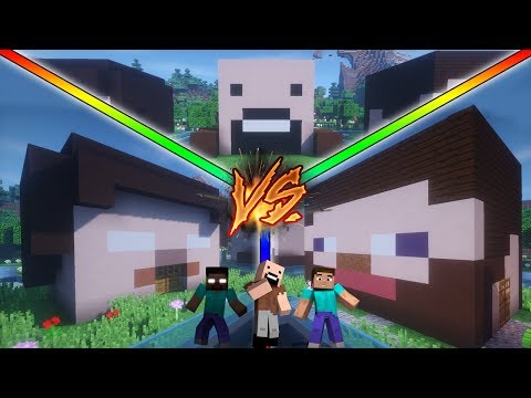 HEROBRINE HOUSE VS NOTCH HOUSE VS STEVE HOUSE - Minecraft