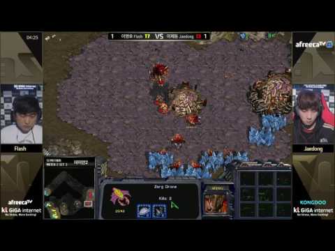 Jaedong drone kills two Flash marines. It's stupid how good they are!