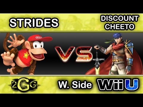 2GGlory #2 - Strides (Diddy Kong) Vs. DiscountCheeto (Ike) W. Side - Smash Wii U