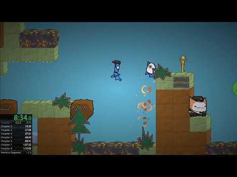 BattleBlock Theater - Any% No Level Skips Co-Op Speedrun - 1:18:51